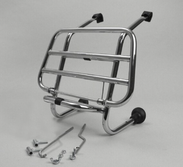 Portaequipajes extraíble -FA ITALIA- Vespa V50, Pk125, ET3, Sprint150, PX125, PX150, PX200 - cromo