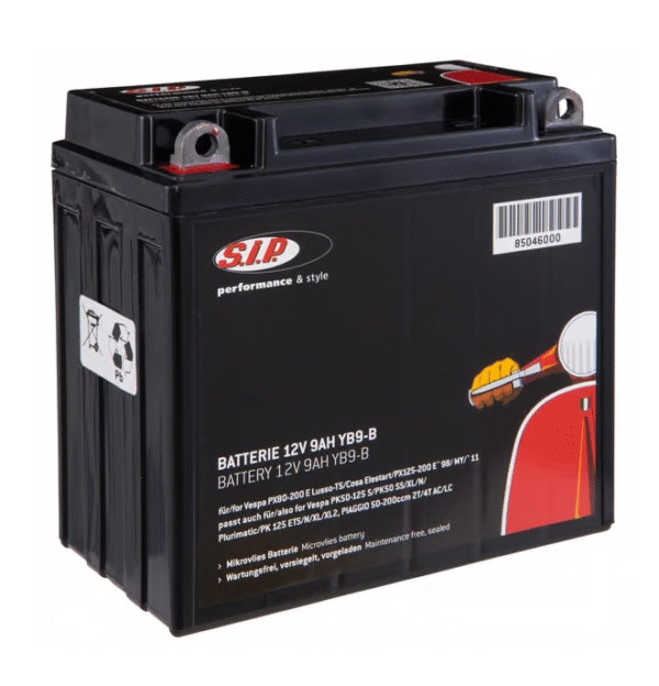 Batería SIP 12V 9Ah Vespa PX/PK (YB9-B) - Imagen 2