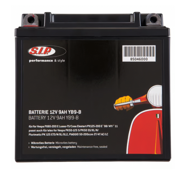 Batería SIP 12V 9Ah Vespa PX/PK (YB9-B) - Imagen 3