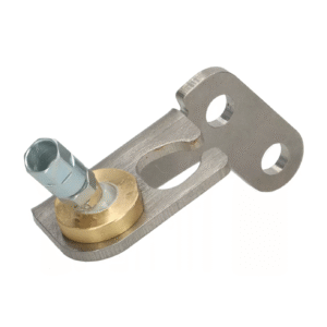 Placa FRT con rótula retención cable freno/embrague motor Vespa Primavera/PK