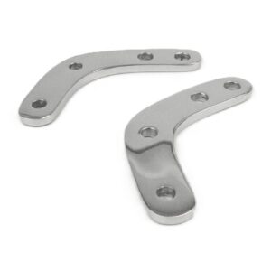 Juego soportes curvos acero inoxidable retrovisores Vespa