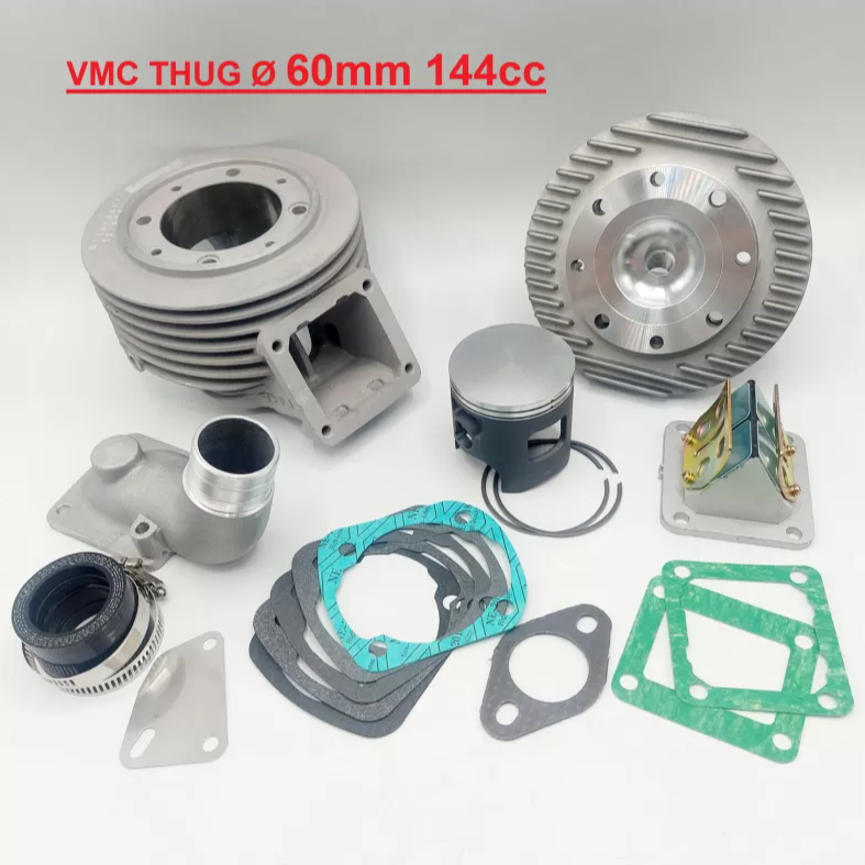 Cilindro VMC THUG-60 144cc Ø 60mm carrera 51mm (bujía lateral) Vespa Primavera/Super/SL