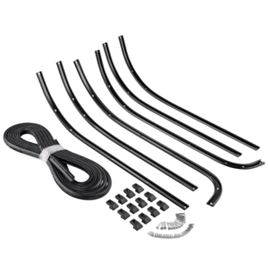 Kit guías suelo negro satinado Vespa PX/IRIS/DN/DS/CL